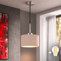 Eglo - LED függeszték kábelen TUNJA 1xE27/60W/230V átm. 20 cm bézs/fekete