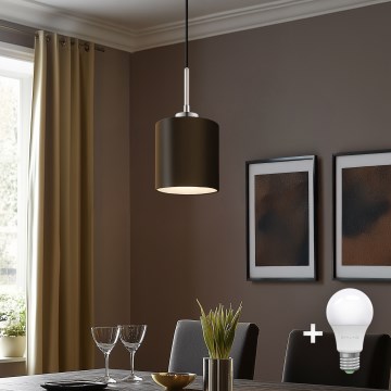 Eglo - LED Függeszték kábellel TUNJA 1xE27/60W/230V barna