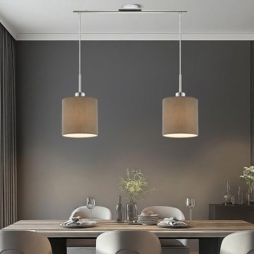 Eglo - LED függeszték kábellel TUNJA 2xE27/60W/230V taupe