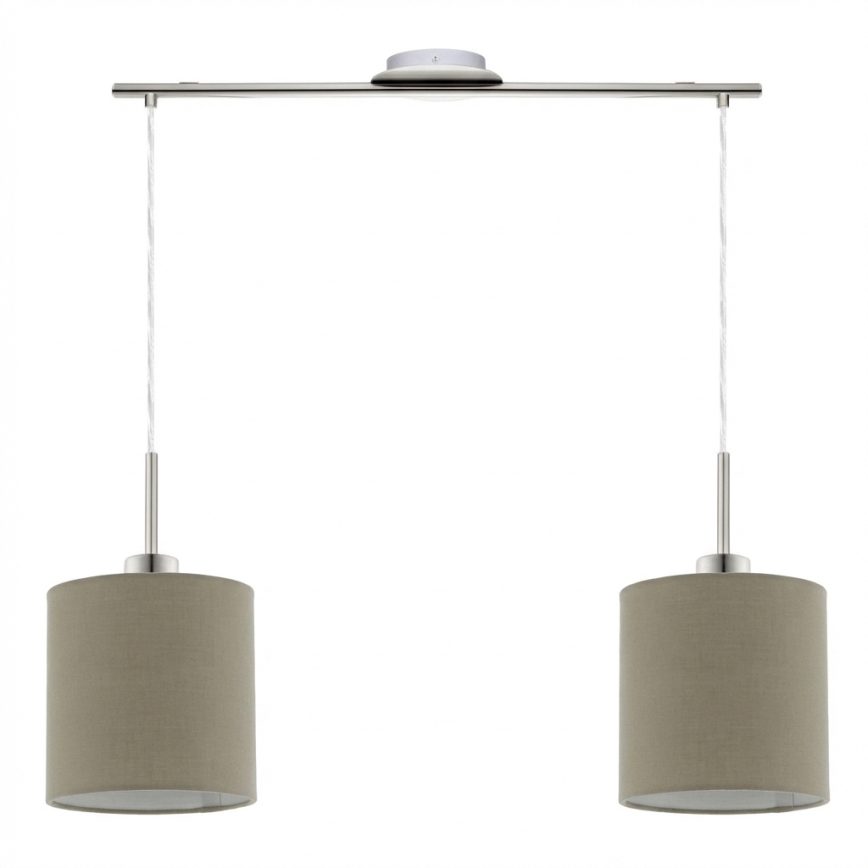Eglo - LED függeszték kábellel TUNJA 2xE27/60W/230V taupe
