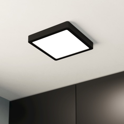 Eglo - LED Fürdőszobai mennyezeti lámpa LED/17W/230V IP44 fekete