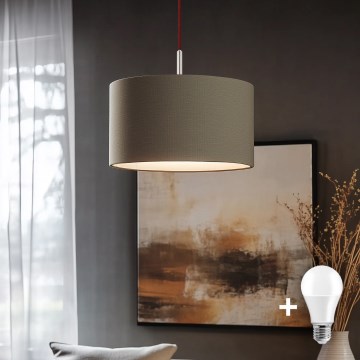 Eglo - LED kábeles csillár TUNJA 1xE27/60W/230V taupe