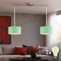 Eglo - LED kábeles csillár TUNJA 2xE27/60W/230V matt króm/zöld