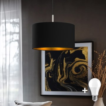 Eglo - LED kábeles függeszték TUNJA 1xE27/60W/230V fekete