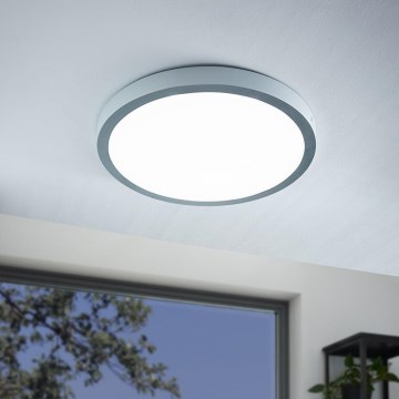 Eglo - LED mennyezeti lámpa 1xLED/25W/230V ezüst kerek 4000K Ø 40 cm