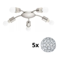 Eglo - LED Mennyezeti lámpa MY CHOICE 5xE14/4W/230V matt króm
