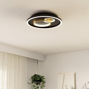 Eglo - LED mennyezeti lámpatest LED/14W/230V + LED/8,5W átm. 38 cm fekete/arany