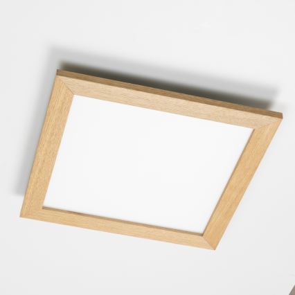 Eglo - LED dimmelhető mennyezeti panel POZZALLO WOOD LED/21W/230V 2700-6500K 49,5x49,5 cm barna + távirányító
