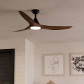 Eglo - LED mennyezeti ventilátor LED/19W/230V, átmérő 132 cm, barna + távirányító