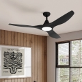 Eglo - LED mennyezeti ventilátor LED/20W/230V 3000/4000/5000K átm. 132 cm fekete + távirányító