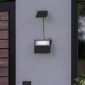 Eglo - LED napelemes fali lámpa szenzorral LED/8,7W/3,7V 3600 mAh IP44 fekete