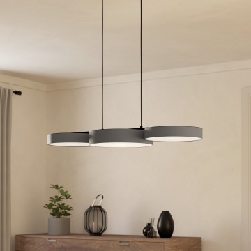 Eglo - LED RGBW Dimmelhető csillár zsinóron 3xLED/7,5W/230V 2700-6500K szürke