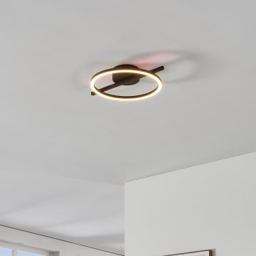 Eglo - LED RGBW Dimmelhető mennyezeti lámpa LED/17W/230V 2700-6500K fekete + távirányítás