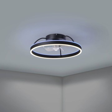 Eglo - LED RGBW dimmelhető mennyezeti ventilátor LED/36W/230V 3000-6500K fekete + távirányító