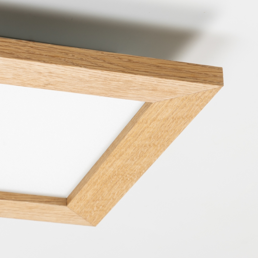 Eglo - LED RGBW dimmelhető mennyezeti panel SALOBRENA-C WOOD LED/16W/230V 2700-6500K 34x34 cm barna + távirányító