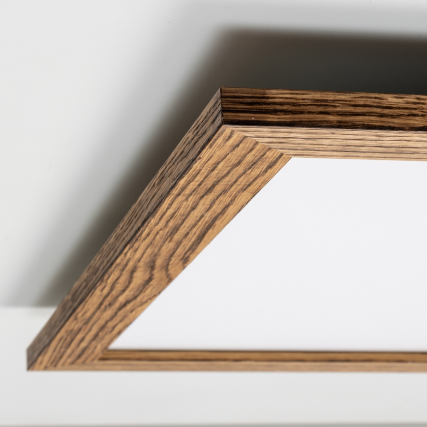 Eglo - LED RGBW dimmelhető mennyezeti panel SALOBRENA-C WOOD LED/34W/230V 2700-6500K 64x64 cm barna + távirányító