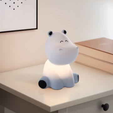 Eglo - LED RGBW Újratölthető érintésvezérelt gyermek éjszakai lámpa LED/5W/5V 1200 mAh víziló