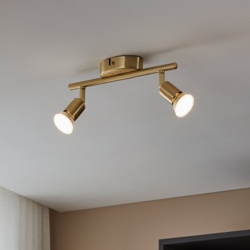 Eglo - LED Spotlámpa 2xGU10/2,8W/230V 3000K arany