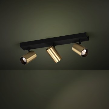Eglo - LED Spotlámpa 3xGU10/4,5W/230V 3000K fekete/arany