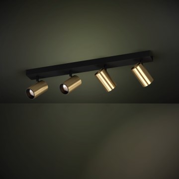 Eglo - LED Spotlámpa 4xGU10/4,5W/230V 3000K fekete/arany