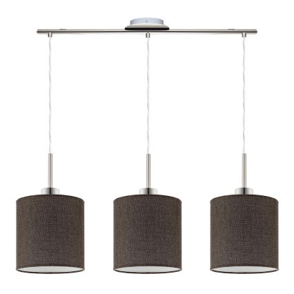 Eglo - LED Függeszték kábellel TUNJA 3xE27/60W/230V barna