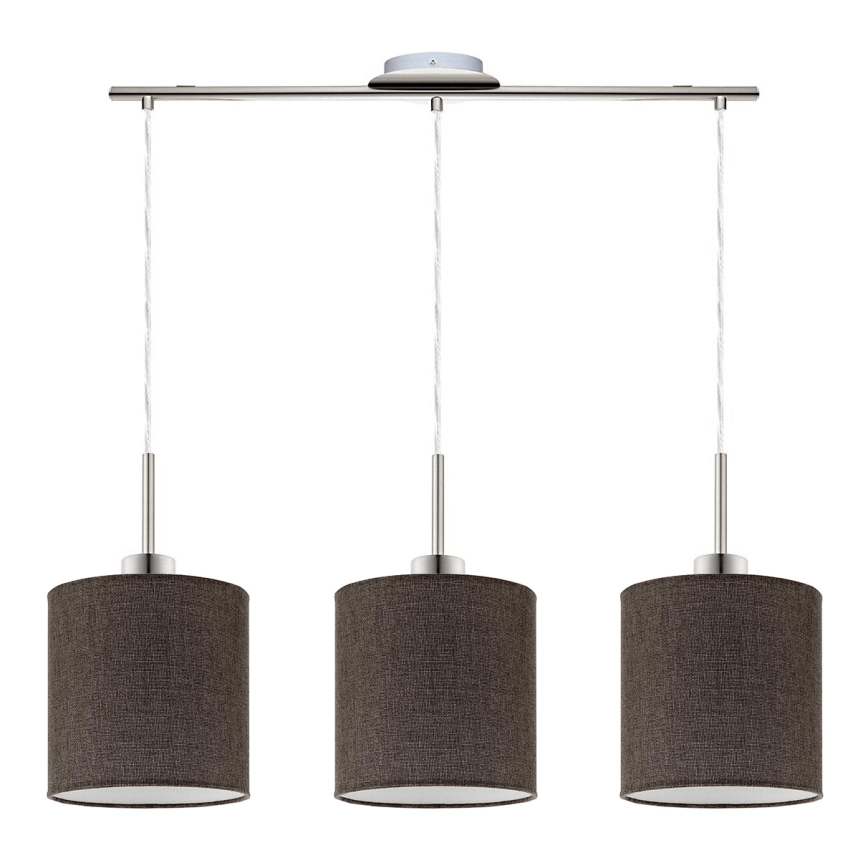 Eglo - LED Függeszték kábellel TUNJA 3xE27/60W/230V barna