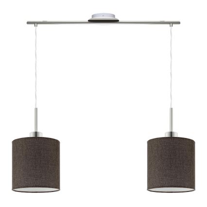 Eglo - LED Függeszték kábellel TUNJA 2xE27/60W/230V barna