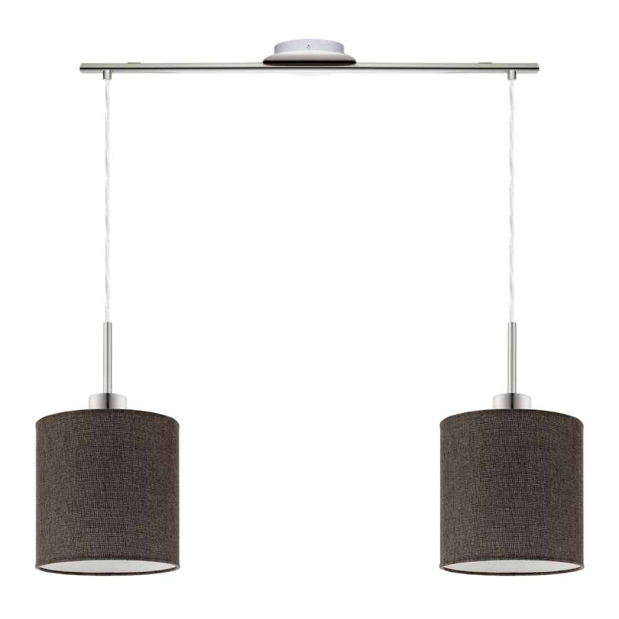 Eglo - LED Függeszték kábellel TUNJA 2xE27/60W/230V barna