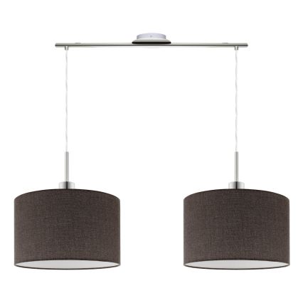 Eglo - LED Függeszték kábellel TUNJA 2xE27/60W/230V barna