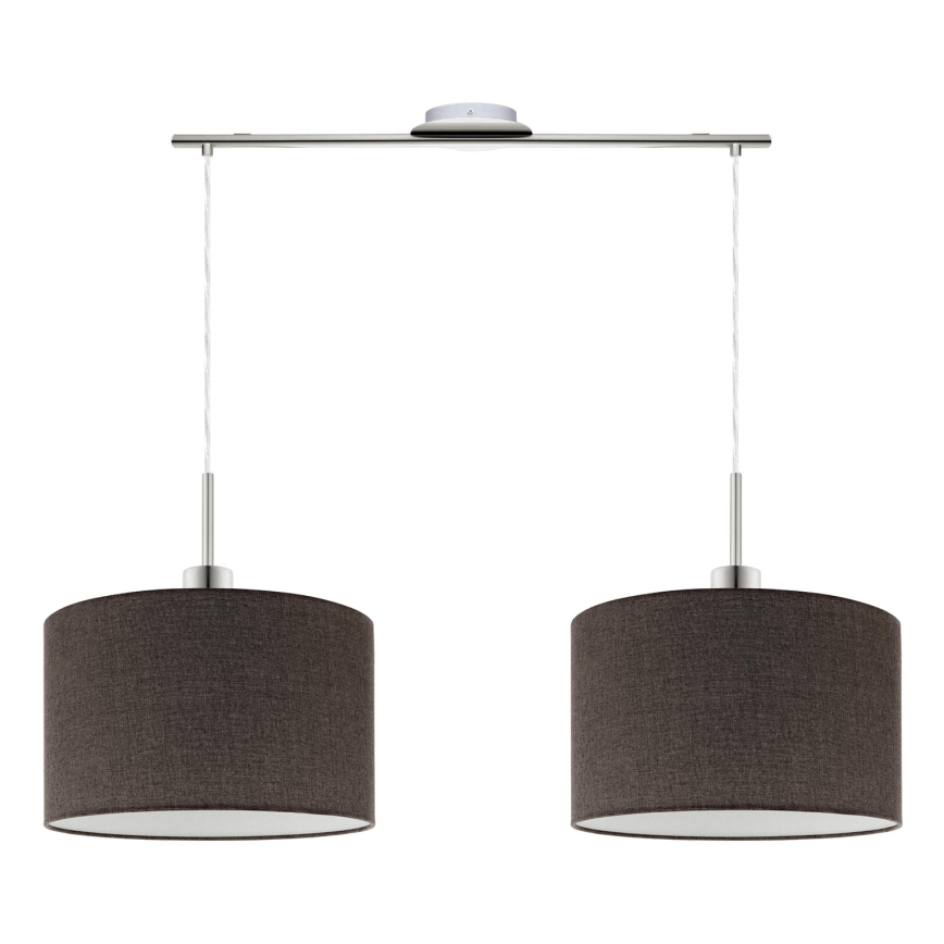 Eglo - LED Függeszték kábellel TUNJA 2xE27/60W/230V barna