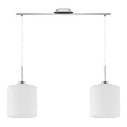 Eglo - LED Függeszték kábellel TUNJA 2xE27/60W/230V fehér