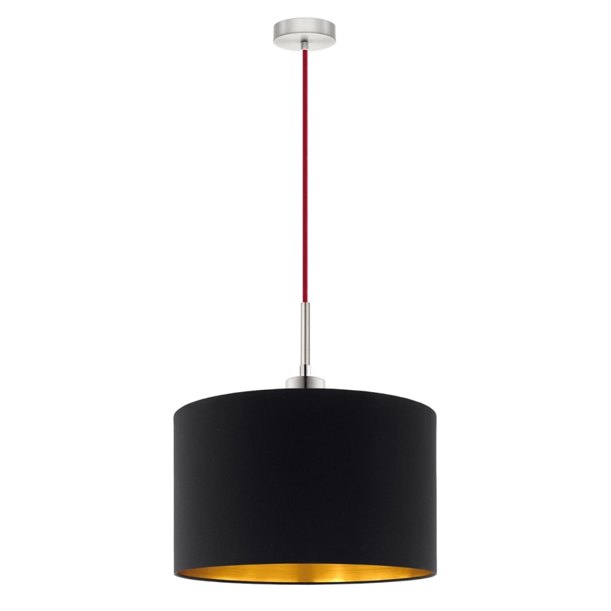 Eglo - LED Függeszték kábellel TUNJA 1xE27/60W/230V fekete