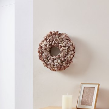 Eglo - Művirág koszorú átm. 35 cm rózsaszín