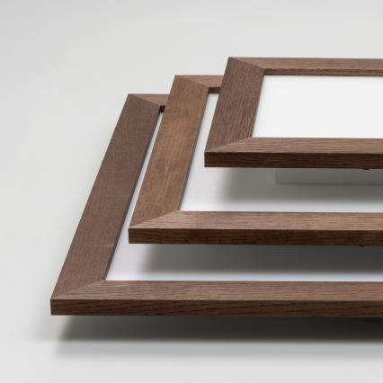 Eglo - LED dimmelhető mennyezeti panel POZZALLO WOOD LED/21W/230V 2700-6500K 49,5x49,5 cm sötétbarna + távirányító