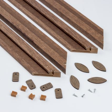 Eglo - LED dimmelhető mennyezeti panel POZZALLO WOOD LED/21W/230V 2700-6500K 49,5x49,5 cm sötétbarna + távirányító