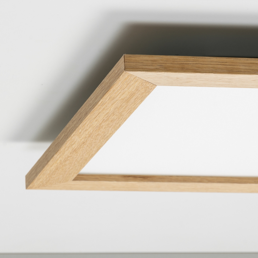 Eglo - LED RGB dimmelhető felületre szerelt panel SALOBRENA-C WOOD LED/40W/230V 2700-6500K 49,5x49,5 cm barna + távirányítóval