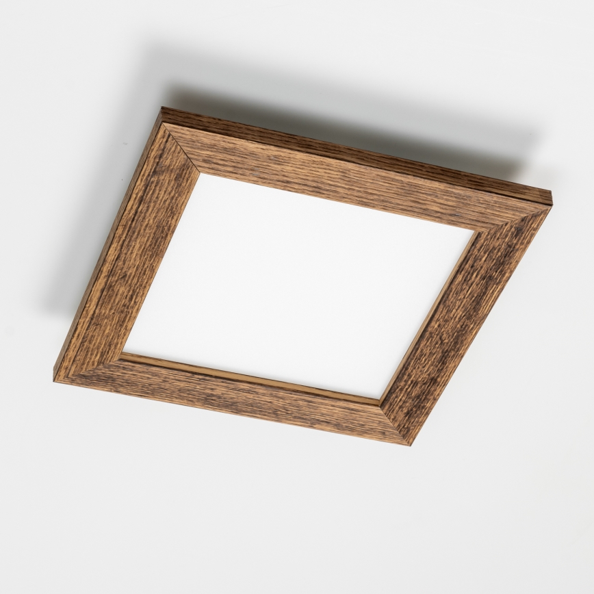 Eglo - LED mennyezeti panel SALOBRENA-RW WOOD LED/17W/230V 2700/4000K 34x34 cm barna