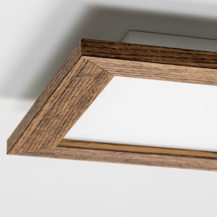 Eglo - LED mennyezeti panel SALOBRENA-RW WOOD LED/17W/230V 2700/4000K 34x34 cm barna