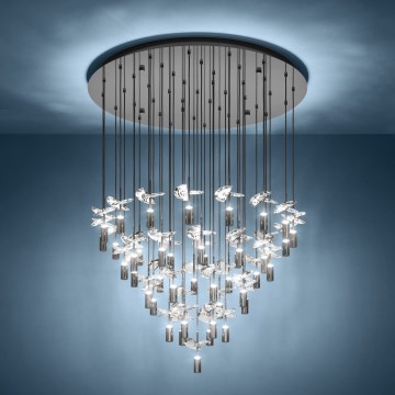 Eglo Stars of Light - LED csillár kábelen 43xLED/2,1W/230V 2200/3000/4000K fényes króm
