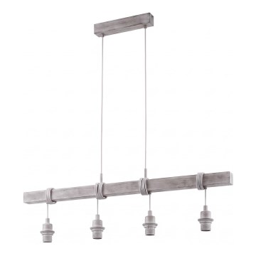 Eglo - Tápkábel TOWNSHEND 4xE27/60W/230V fenyő/szürke