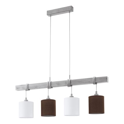 Eglo - Tápkábel TOWNSHEND 4xE27/60W/230V fenyő/szürke