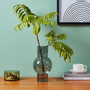 Eglo - Üveg váza 28x15,5 cm fekete