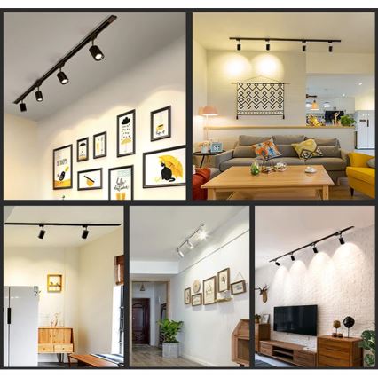 Egyfázisú 1 m hosszú sínrendszer, fekete