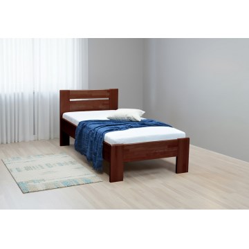 Egyszemélyes ágy AMBER 90x200 cm, sötét dió