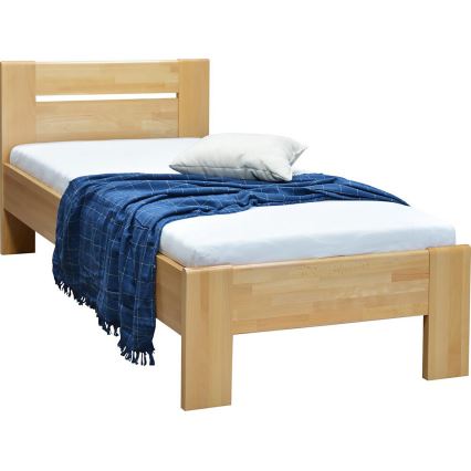 Egyszemélyes tömörfa ágy AMBER 90x200 cm bükk