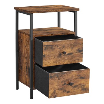 Éjjeli szekrény ARIN barna/fekete