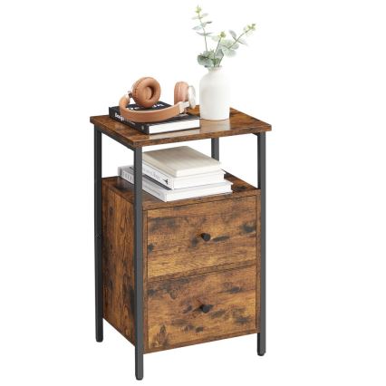 Éjjeli szekrény ARIN barna/fekete