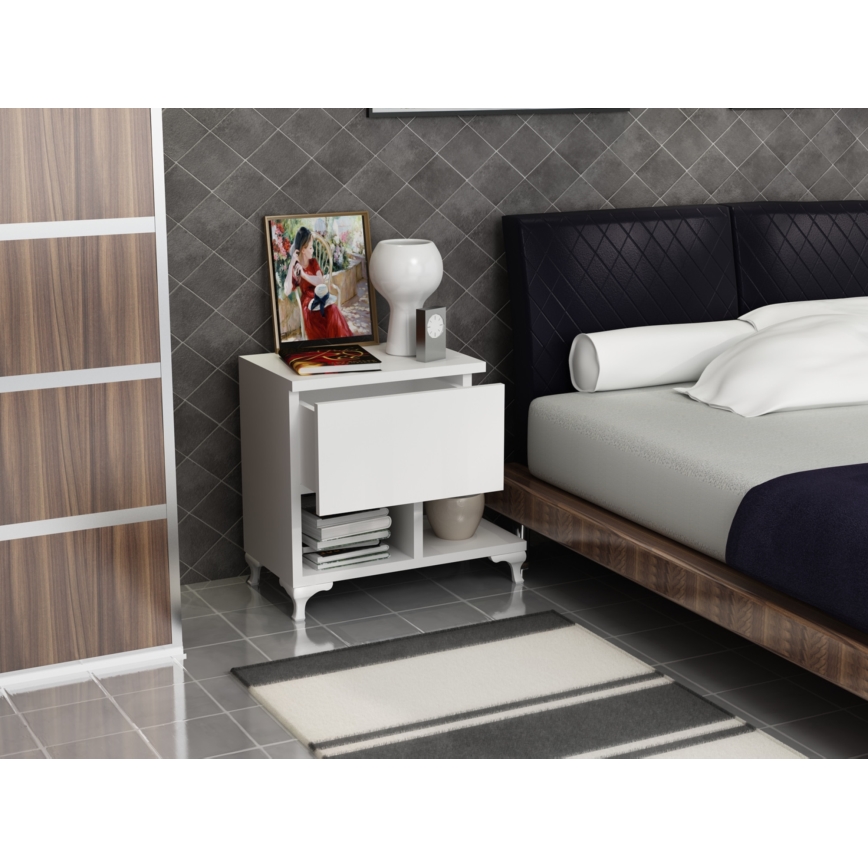 Éjjeli szekrény CAST 46,8x46,8 cm fehér