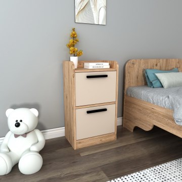 Éjjeli szekrény LUSES 79,4x45 cm atlanti fenyő/beige