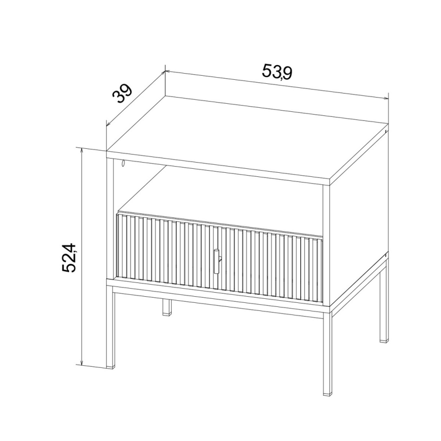 Éjjeli szekrény SUE bézs/kasmír